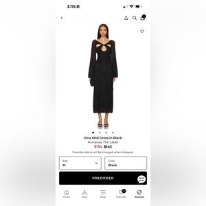 Runaway The Label Black Midi Dress